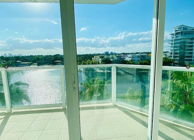 balcony with a city view