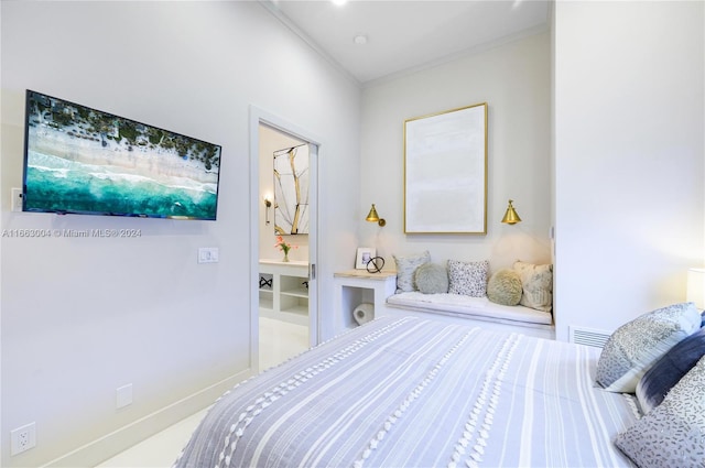2112 NE 17th Ave, Wilton Manors, FL 33305 - bedroom featuring crown molding and visible vents