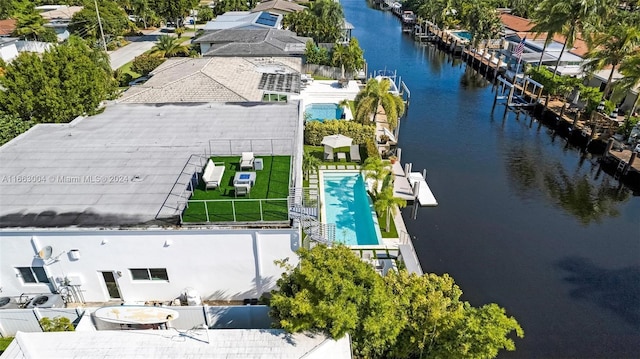 2112 NE 17th Ave, Wilton Manors, FL 33305 - bird's eye view featuring a water view and a residential view