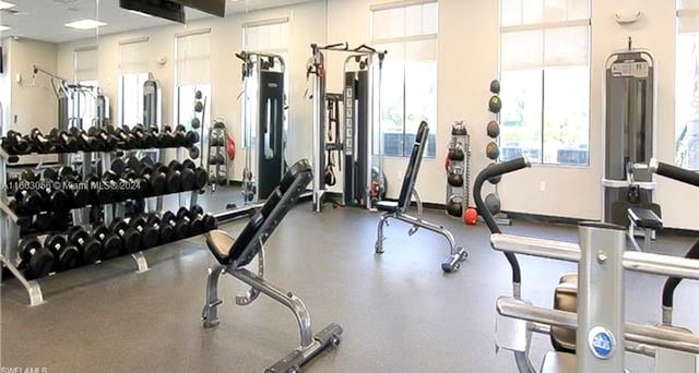 view of workout area