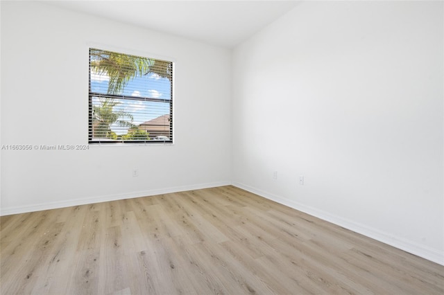 empty room featuring light wood-type flooring