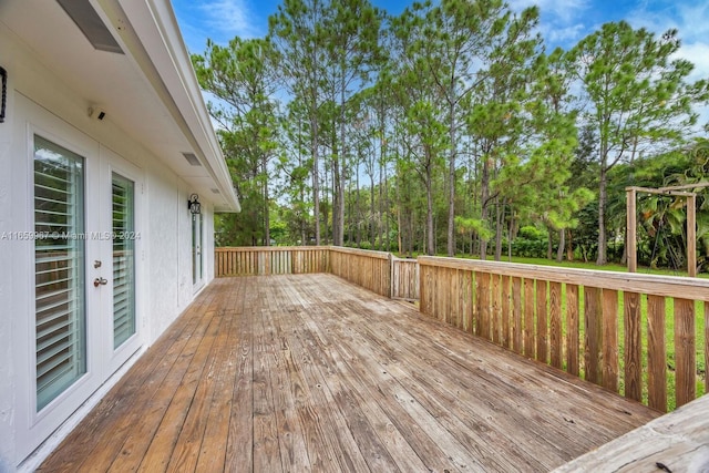 view of wooden terrace