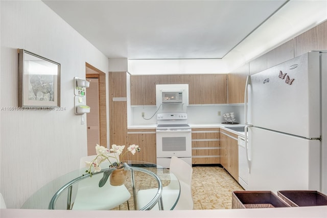 kitchen with white appliances