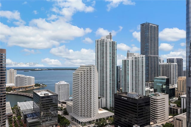 view of city featuring a water view