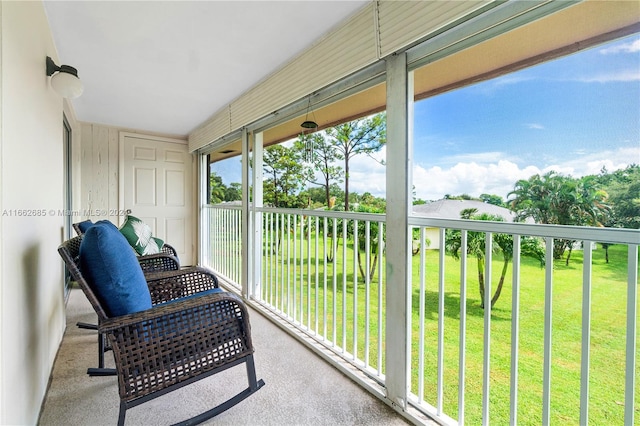 view of sunroom