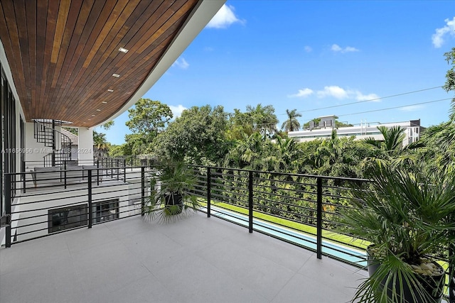 view of patio / terrace with a balcony