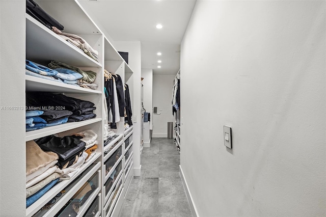 view of walk in closet