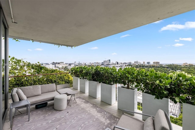 balcony featuring outdoor lounge area