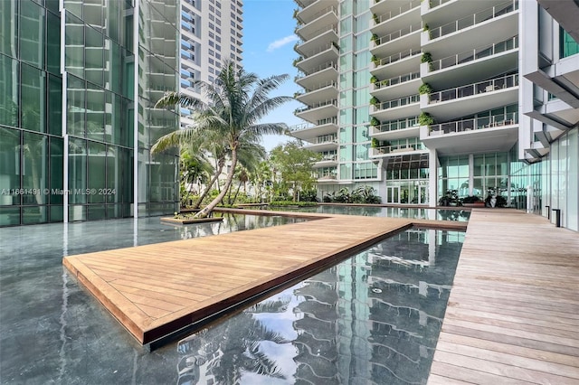 dock area featuring a balcony