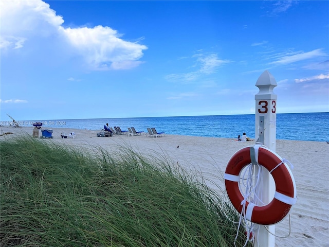 water view featuring a view of the beach