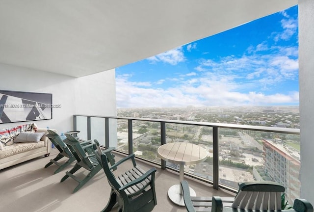 balcony featuring a city view