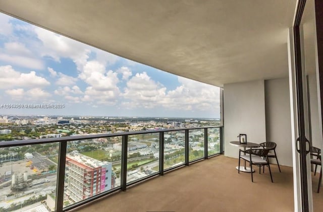 balcony with a city view