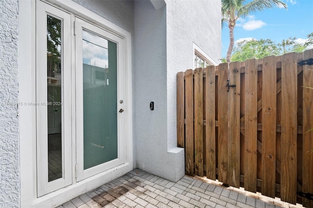 entrance to property with french doors