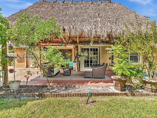 view of patio / terrace featuring an outdoor living space