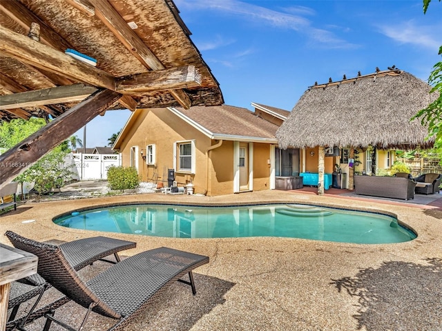 view of pool with a patio