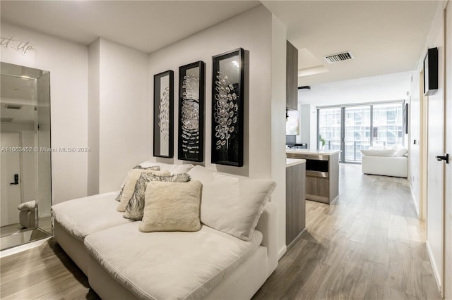 bedroom with wood-type flooring