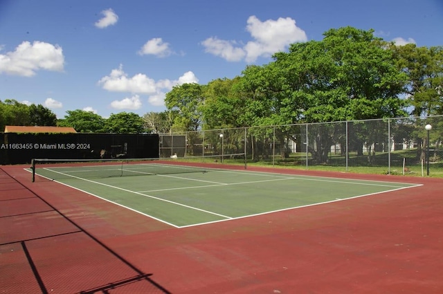 view of tennis court