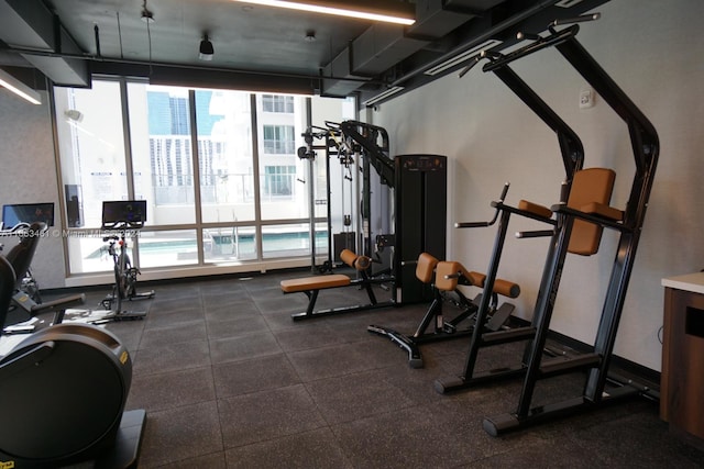 view of exercise room