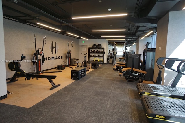 view of workout area