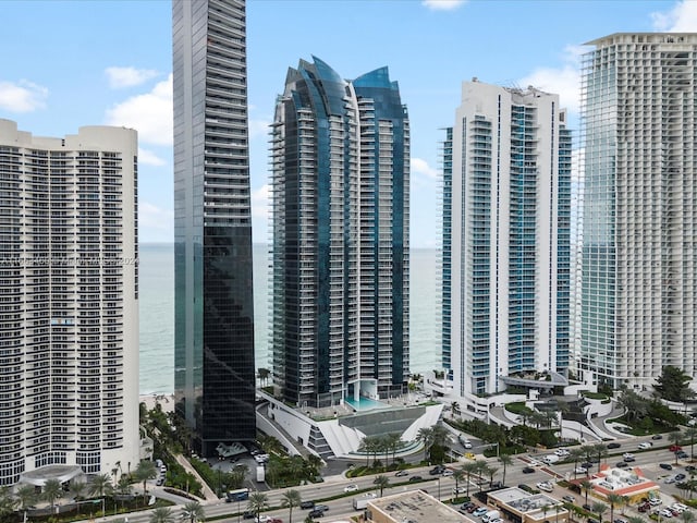 view of city featuring a water view