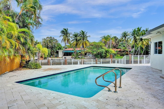 view of pool with a patio