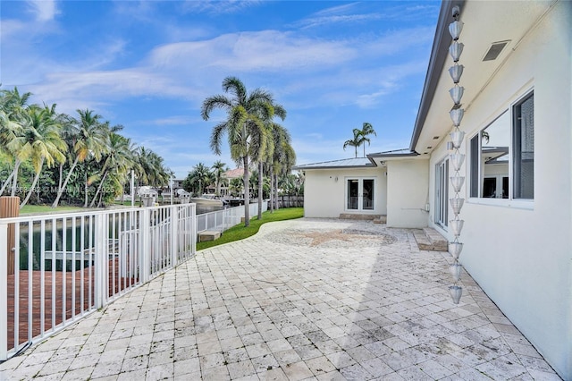 view of patio with french doors