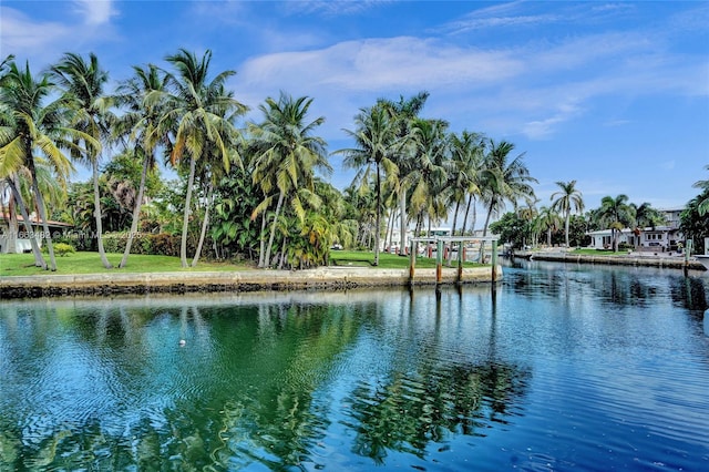 view of water feature