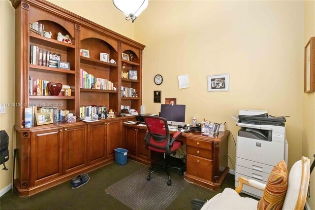 view of carpeted office