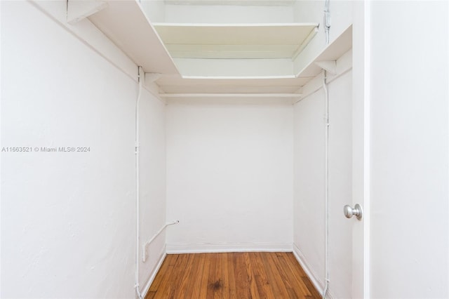 spacious closet featuring wood-type flooring