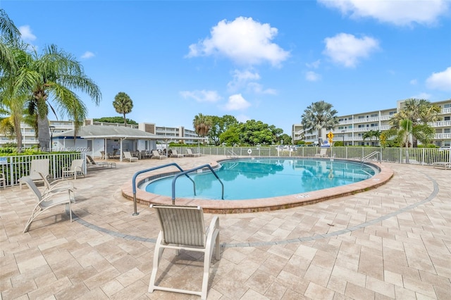 view of pool with a patio area