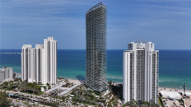 property view of water with a view of the beach