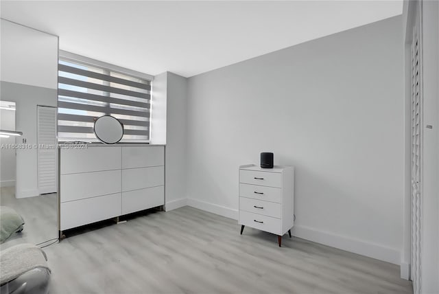 spacious closet featuring light hardwood / wood-style flooring