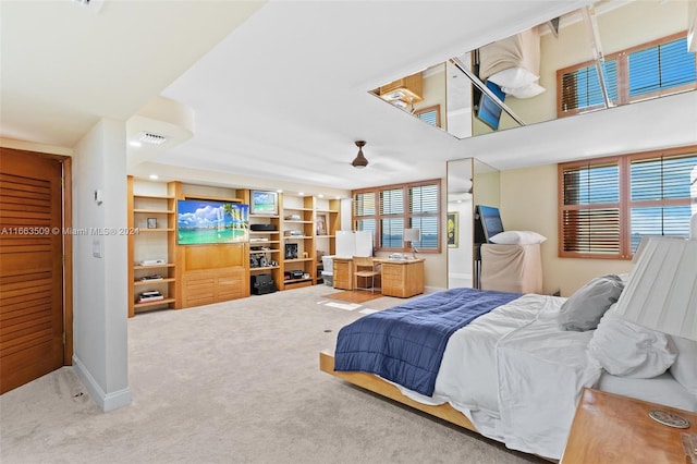 bedroom featuring carpet