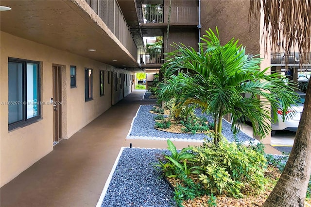 exterior space with a balcony