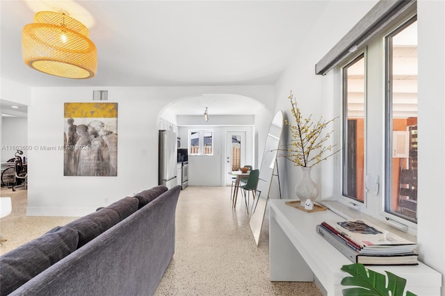 hallway featuring french doors