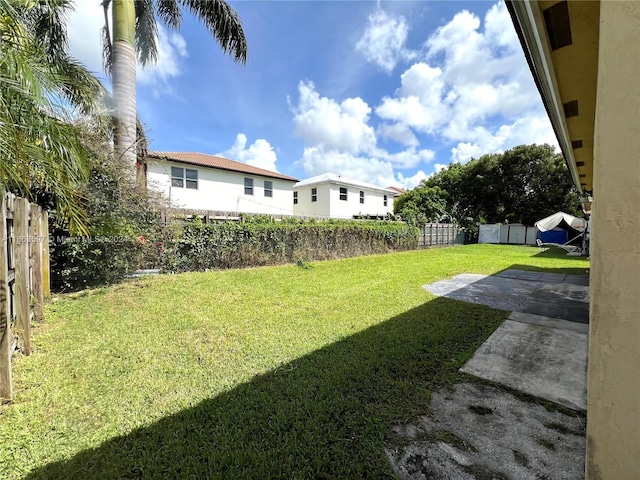 view of yard featuring a patio