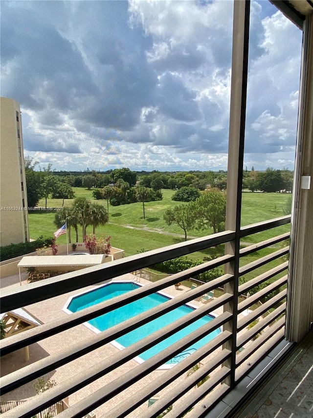 view of balcony