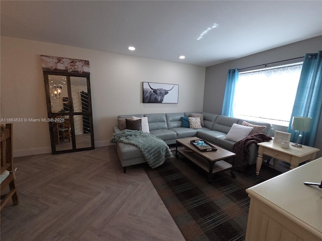 659 W Oakland Park Blvd Unit 218C, Oakland Park, FL 33311 - living room with recessed lighting and baseboards