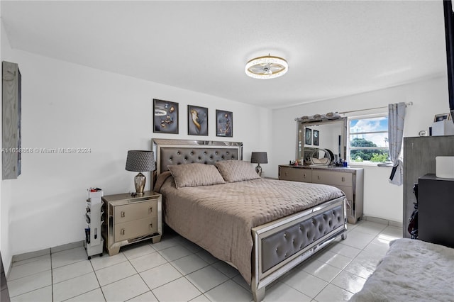 view of tiled bedroom