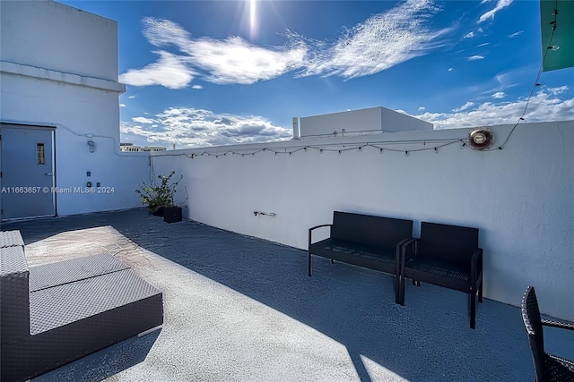 view of patio / terrace featuring an outdoor living space