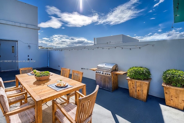 view of patio featuring area for grilling