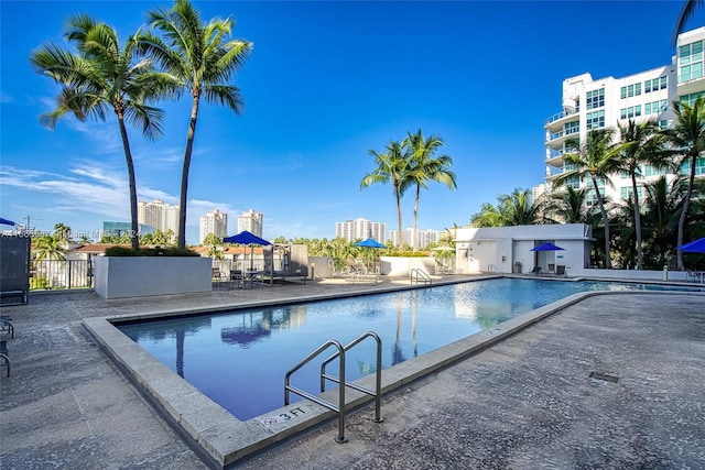 view of pool with a patio