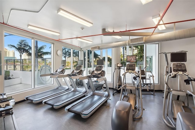 view of exercise room