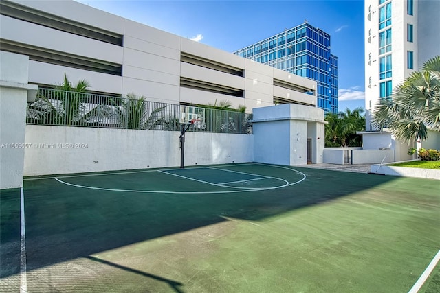 view of basketball court