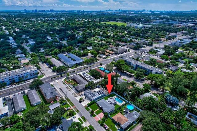 540 NE 142nd St, North Miami, FL 33161 - aerial overview of property's location featuring nearby urban area