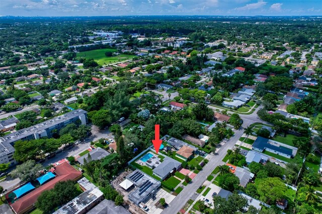 540 NE 142nd St, North Miami, FL 33161 - aerial view of property and surrounding area with nearby suburban area