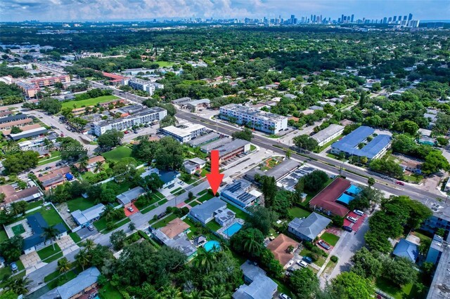 540 NE 142nd St, North Miami, FL 33161 - aerial view of property and surrounding area with nearby urban area
