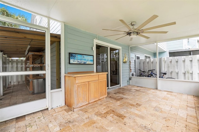 view of patio / terrace with ceiling fan