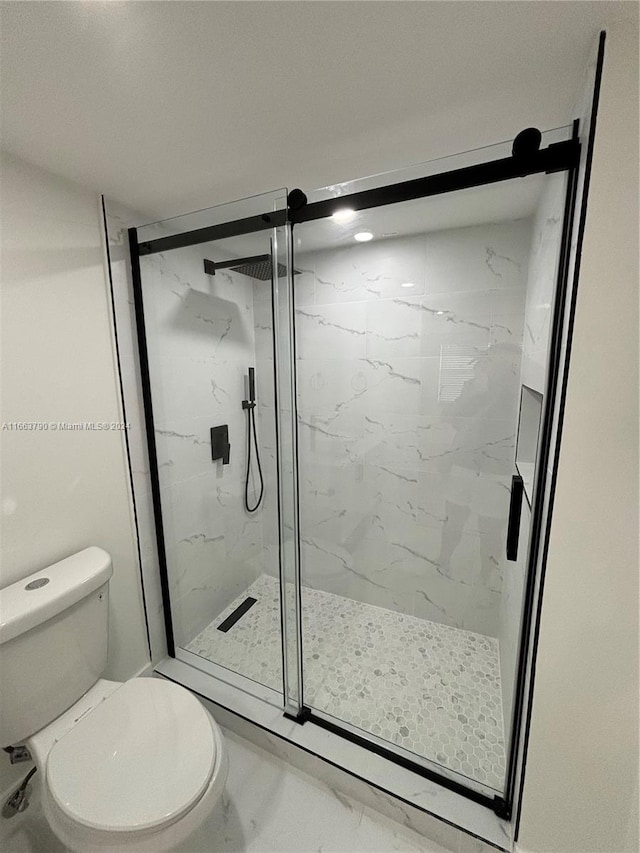 bathroom featuring walk in shower