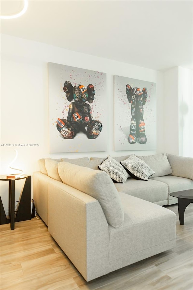 living room featuring hardwood / wood-style floors